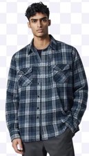 KATIN Blue Long Sleeve Button Up Mid Weight Flannel Mens Medium NWT