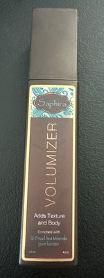 Saphira Volumizer 4.2oz 125ml With 26 Dead Sea Minerals Pure Keratin ~Free Ship~