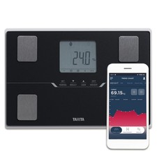 Tanita BC-401 K&ouml;rperanalysewaage Bluetooth Personenwaage App K&ouml;rperfett Schwarz