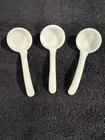 Lot of 3 Vintage White Milk Glass Serving Ladle Spoons with Smooth Finish 5"