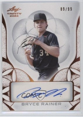 2024 Leaf Trinity Bronze 89/99 Bryce Rainer #BA-BR1 Auto 1pe6