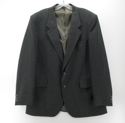 VINTAGE Levis Sport Coat Men 46 Long Gray Blazer Action Suit