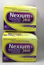 2 Nexium 24HR 42x2 84 Capsules 20mg Treats Heartburn Exp 11/26 "IMPERFECT BX"