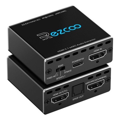 HDMI 2.1 Audio Extractor - 4K@120Hz Atmos EARC 1 In 1 Out Support VRR ALLM HDCP