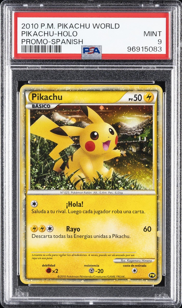 2010 POKEMON WORLD COLL SPANISH PIKACHU-HOLO PSA 9 | eBay