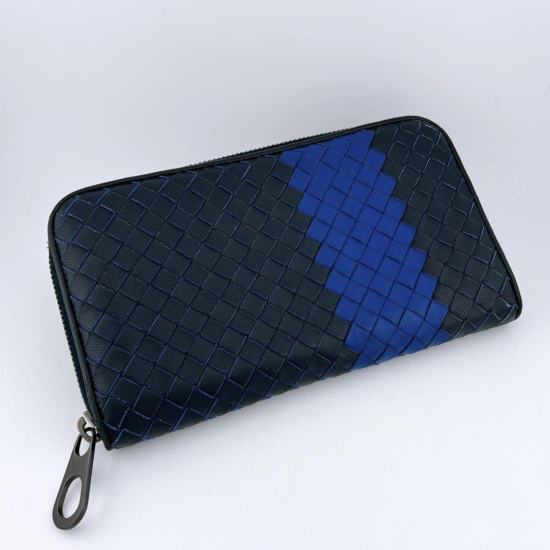 Bottega Veneta Intrecciato Round Zip Wallet Blue A0131-7 | eBay Bottega Veneta Intrecciato Round Zip Wallet Blue A0131-7 | eBay