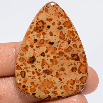 Natural Asteroid Jasper Pear Shape Cabochon Gemstone 45.5 Ct 43X32X2 mm EE-50982