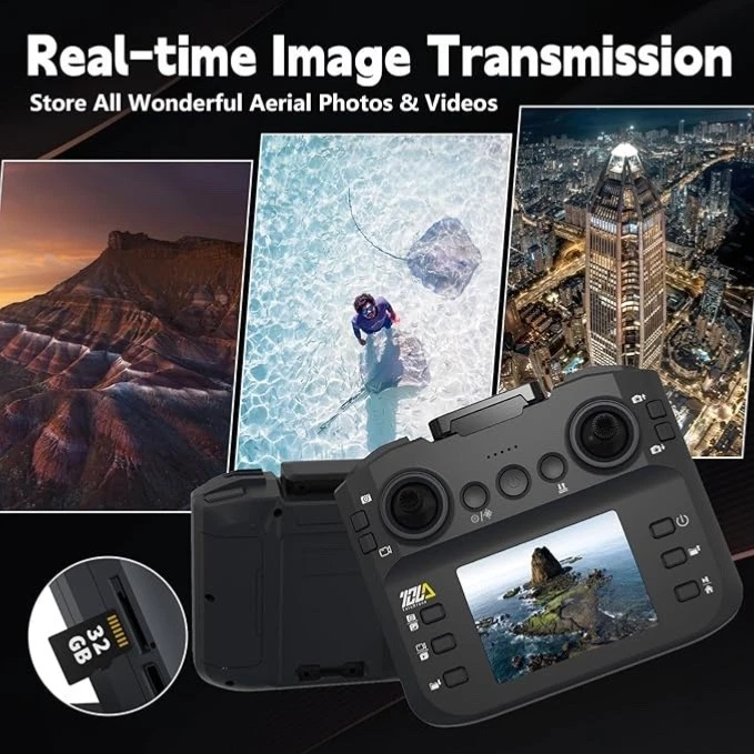 Drohne mit Kamera Faltbare RC Drohne mit LCD Bildschirm Fernbedienung Bürstenlos - Bild 2 von 4