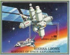 Sierra Leone 1989 - Space Exploration - Souvenir Stamp Sheet - Scott #1076 - MNH