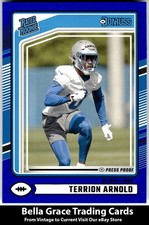 2024 Donruss Terrion Arnold #371 Detroit Lions Press Proof Blue Rookie NFL 