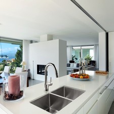 Houzer NOD-4200-1 Nouvelle Stainless Steel Undermount Double Bowl Kitchen Sink