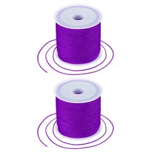 2 pcs 0.8mm String for Bracelets, 44 Yards Beading Thread Dark Purple
