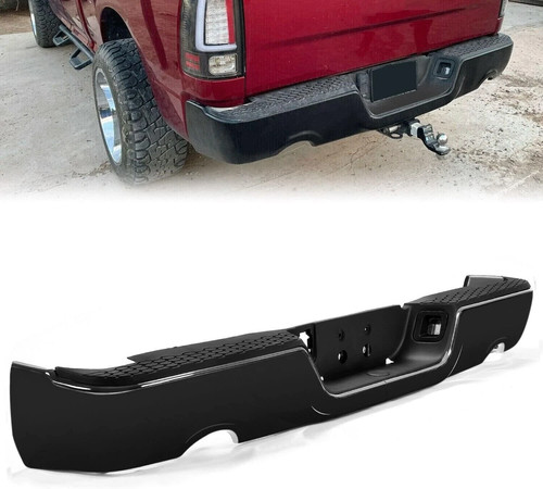 Rear Step Bumper Assembly Compatible with 2009-2022 Dodge RAM 1500 W/Dual & Lice
