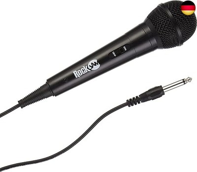 RockJam Karaoke Microphone Wired Unidirectional Dynamic Microphone with Three