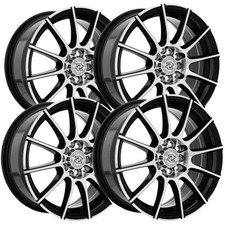 Set Of 4 Drag Concepts R16 17x7 4x1004x4.5 38mm Blackmachined Wheels Rims