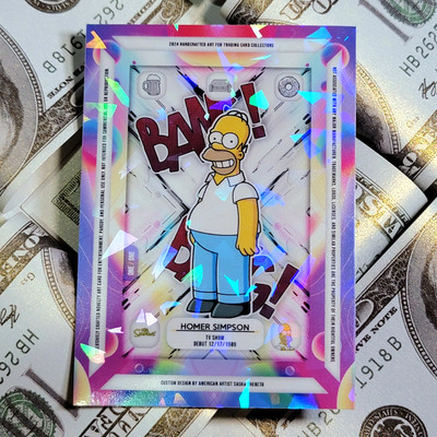 Homer Simpson 1/1 - Collectors Card - Art Hobby Parody - Designer's Auto 