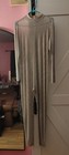 Women’s Size XL Regular Silver Metallic Mesh Rhinestone Mock Neck Jumpsuit — photo 4