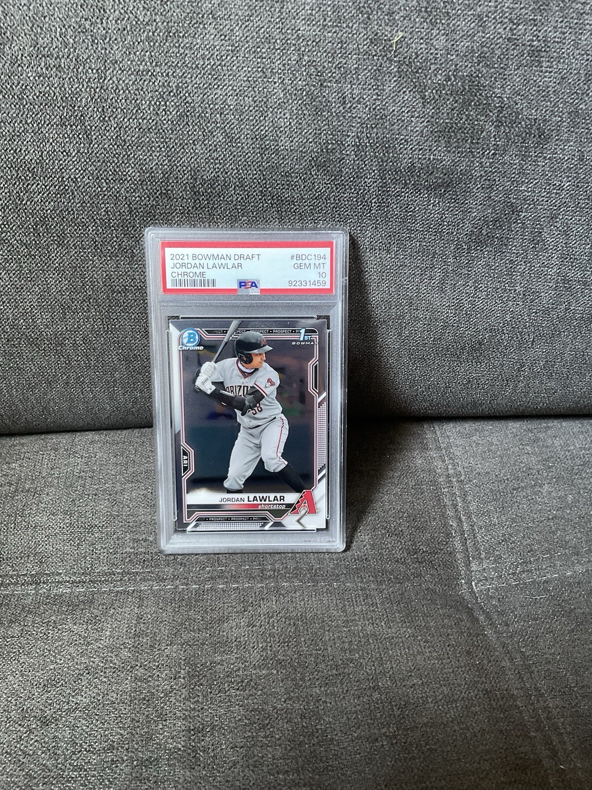 2021 Bowman Draft Chrome Jordan Lawlar BDC-194 Diamondbacks Rookie PSA 10