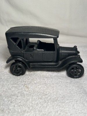 Antique Cast Iron Ford Model T Sedan Marked JM 135 Toy Car Nice Condition