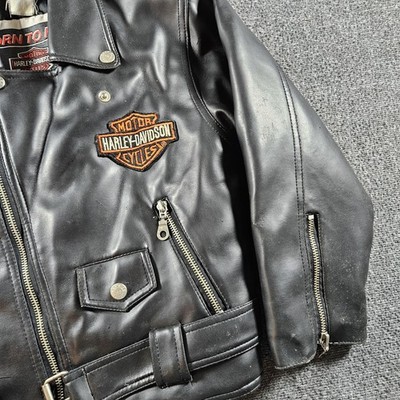 Harley-Davidson Jacket Youth Medium Black Born To Ride Biker