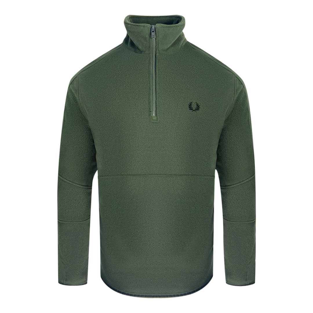 Fred Perry Polar Fleece Hunting Green Half Zip Jacket 23990₽