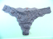 NWT Victoria's Secret THE LACIE Lace Thong Panty Large