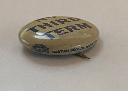 Pinback político vintage Wendell Willkie anti FDR sin tercer término Tío Sam - Imagen 3 de 5