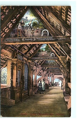 S04-2935, LUZERN, SPREUERBRUCKE, INTERIEUR ANTIQUE POSTCARD