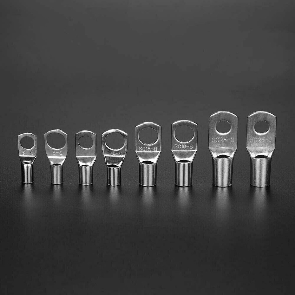 100 Connecteurs œillet Câble Batterie Cuivre - Pour Sertissage Câbles électriques