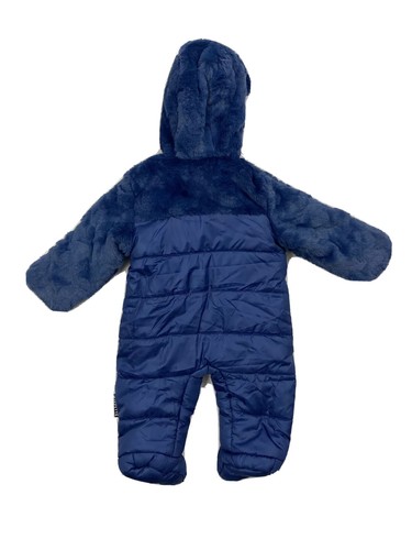 Wippette Kleinkind Junge Baby blau Wimpel Schneeanzug Kunstfell Qulited 3/6 Monate - Bild 7 von 7