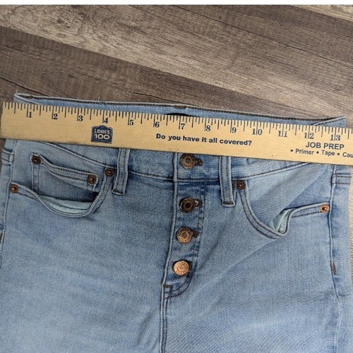 J.Crew Y2K High Rise Skinny Jeans 4 Button Light Wash Denim Sz 26P - Picture 5 of 6