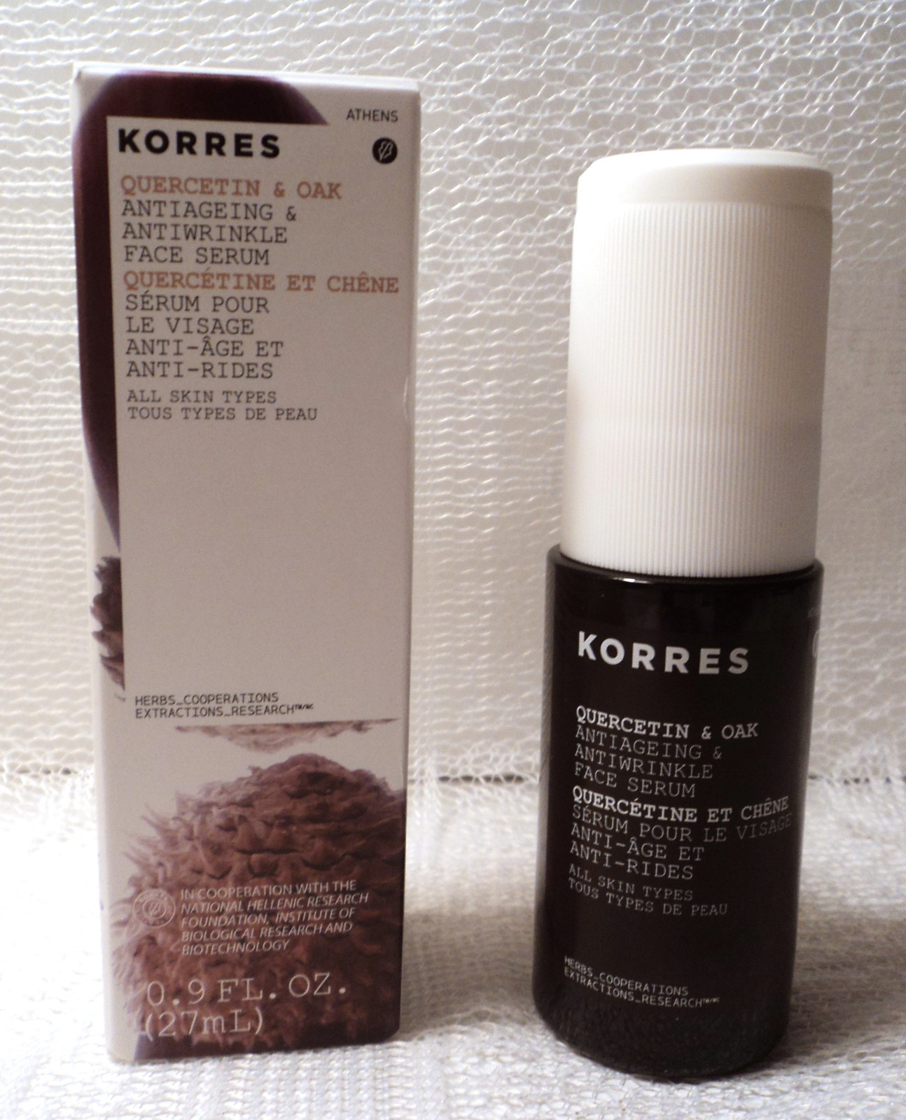 Korres Quercetin & Oak Antiageing & Antiwrinkle Face Serum - 0.9 oz. - Boxed