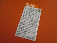 DECADRY N  236 RUB-ON BLACK LETTERS  NUMBERS TRANSFER  30pt-0.315 inch-8mm 