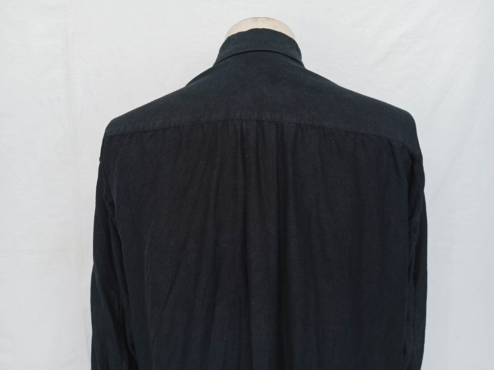 Stunning Vtg 80's ISSEY MIYAKE Men Raw Silk Solid Black Stunning Vtg 80's ISSEY MIYAKE Men Raw Silk Solid Black