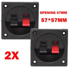 2x Subwoofer 2Wire Way Square Speaker Box Sub Push Spring Terminal Connector NEW