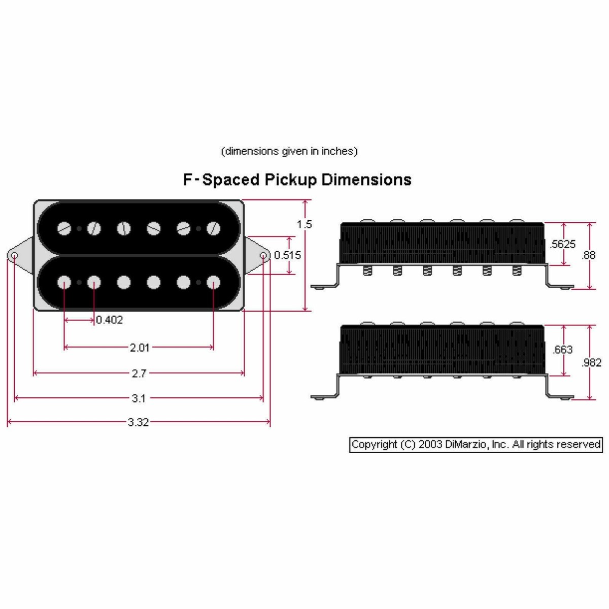 ＜新品＞D Activator Bridge DP220 F-Spaced DiMarzio D Activator Bridge Humbucker Pickup - F-spaced