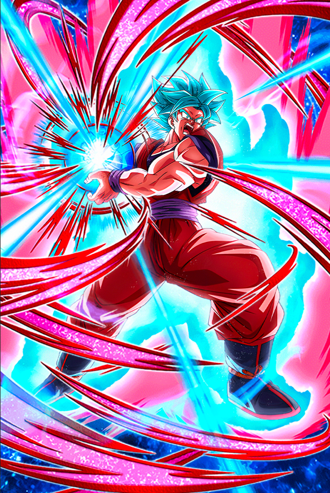 Dragon Ball Poster DBS Goku SSJ Blue Kaioken Kamehameha 12inx18in