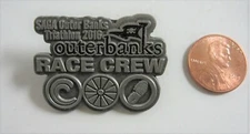 OBX 2016 SAGA Triathlon Race Crew Lapel Pin New Outer Banks 