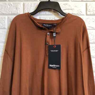 North56*4 Nordic Apparel Shirt Long Sleeve Henley NWT