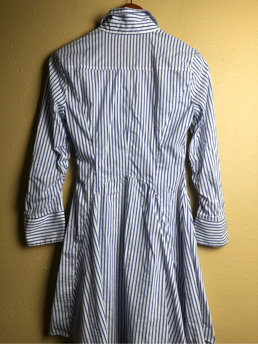 OFF WHITE Camicia da donna Venus collare abito bianco e blu navy taglia 4