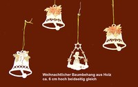 Holz-Baumbehang 1 Teil Sortiert Ca. 6 Cm