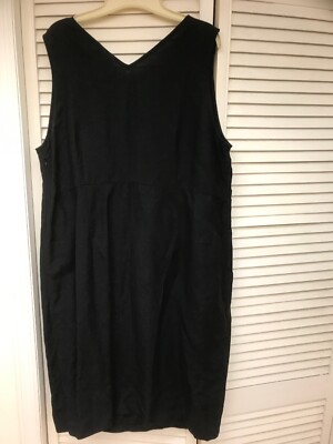 Avenue Black Linen Blend Sleeveless Jumper Dress, Sz 18, Side Zipper, EUC! | eBay Avenue Black Linen Blend Sleeveless Jumper Dress, Sz 18, Side Zipper, EUC! | eBay