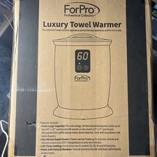 ForPro Luxury Towel Warmer, Extra Large Bucket-Style Hot Towel Warmer White