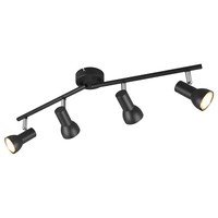 Reality Leuchten Cantar Strahler 4-Flammig Deckenlampe Schwarz Metall 60 X 15 Cm