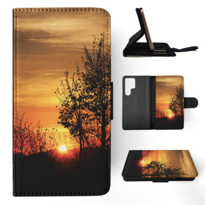 FLIP CASE FOR SAMSUNG GALAXY|BEAUTIFUL NATURAL TREE IN SUNSET