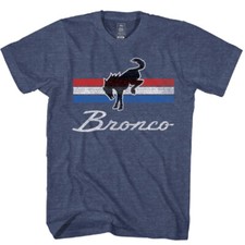 Ford Bronco Striped Distressed Logo T-shirt