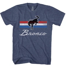 Ford Bronco Striped Distressed Logo T-Shirt