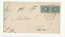 1895 coperta SALE DELLE LANGHE-CEVA+timbro OTTOGNALE COLLETTORIA SALE DELLE-c722