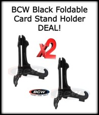 2 BCW Black Foldable Card Stand For Standard Holders & Displays 3 1/2 x2 1/4 NEW