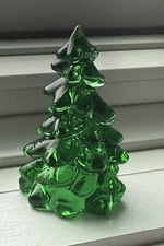 Mosser Glass USA MINI Christmas Tree - HUNTER GREEN - 2.75" tall Holiday Decor